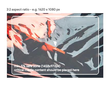Image aspect ratio and safe zone guidelines for rich cards