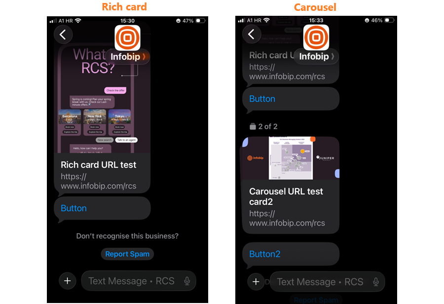 rcs troubleshooting preview rich card and carousel