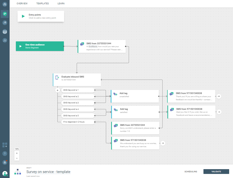 Infobip Flow template