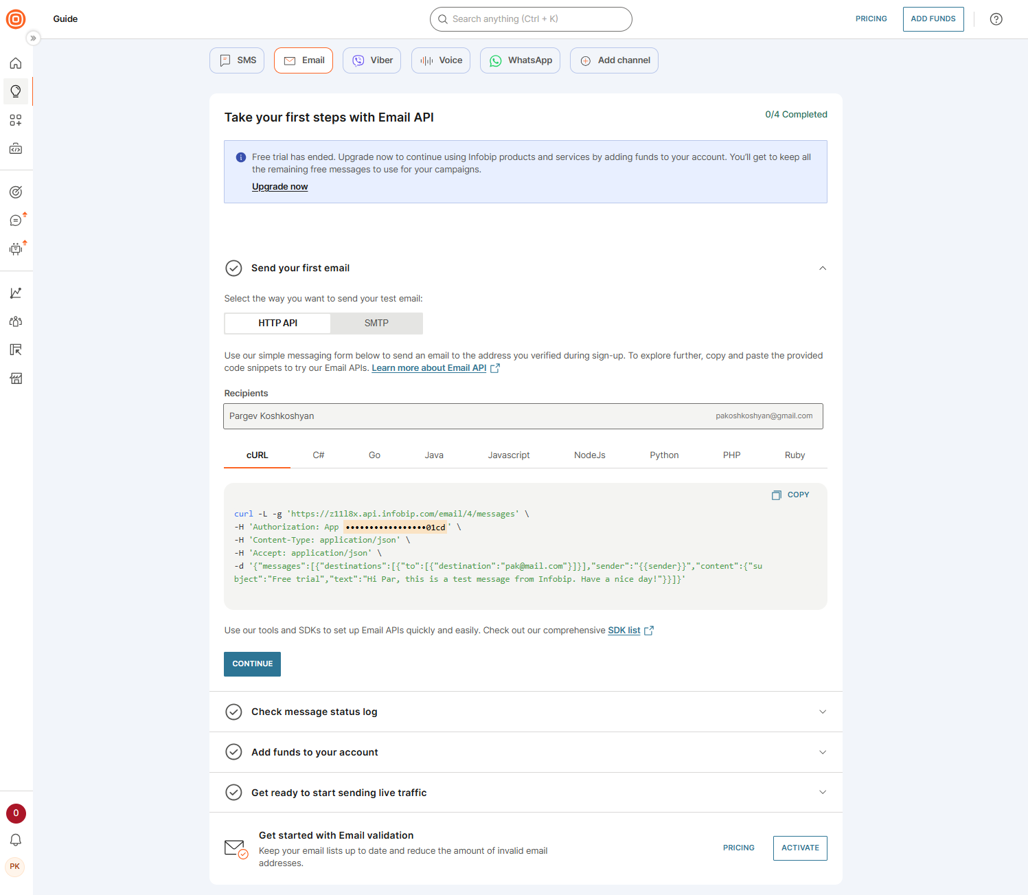 Email - Second step devs