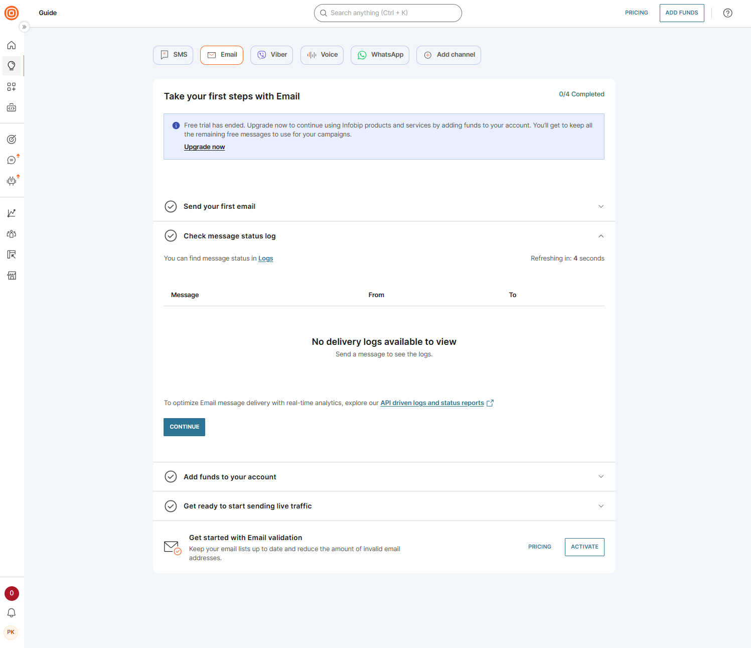 Email - Third step devs