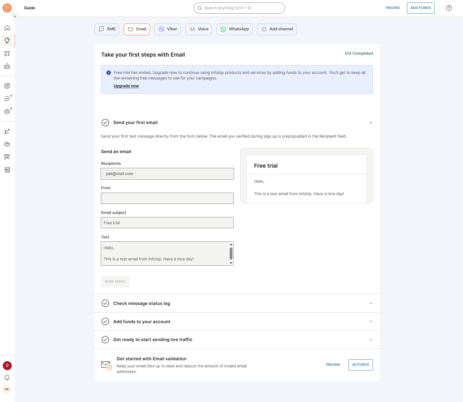 Email - Second step business