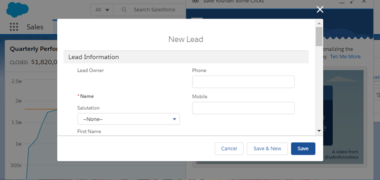 Salesforce for People Add Lead