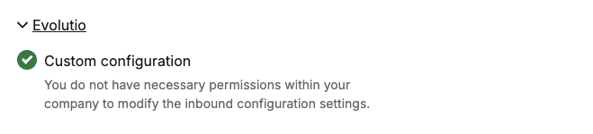 SFMC inbound configuration permission