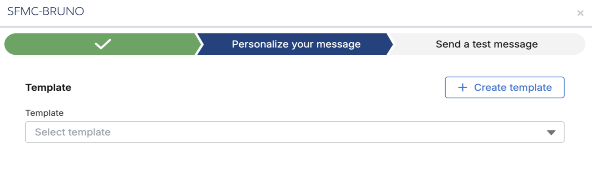 SFMC WhatsApp template - create template