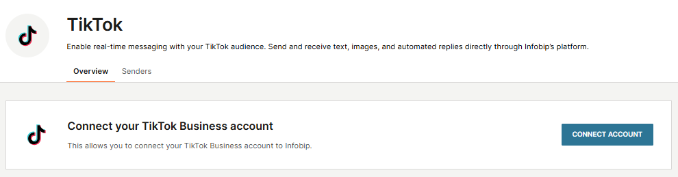 TikTok - Connect account
