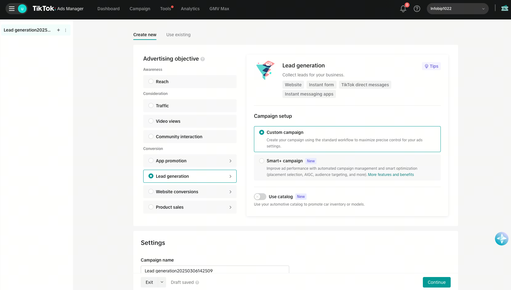 TikTok - Lead generation