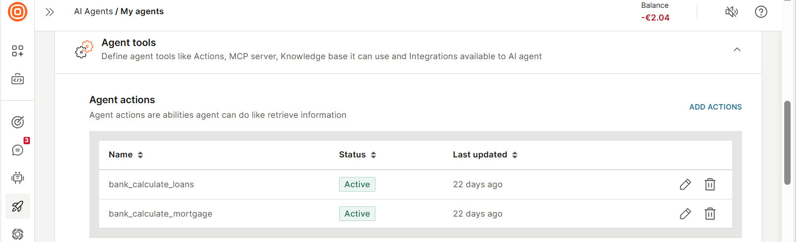 Add tools to the Loan and Mortgage recommender specialist agent