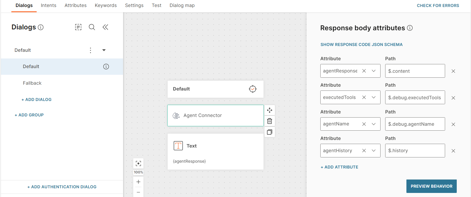 Use the AI agents in a chatbot