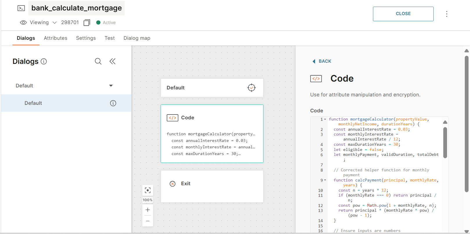 Create the bank_calculate_mortgage component