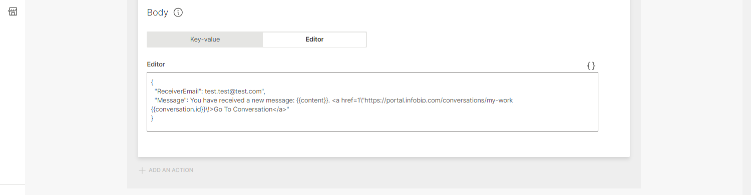 Tutorials - Conversation body editor