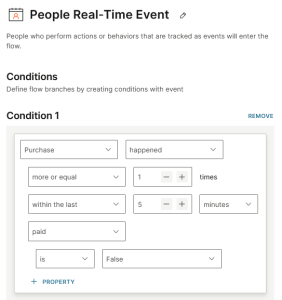 Configure the People real-time event element