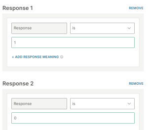 Configure the responses