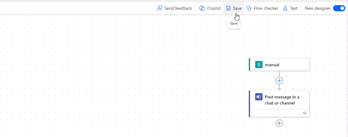 Tutorials - Teams in Conversations save flow