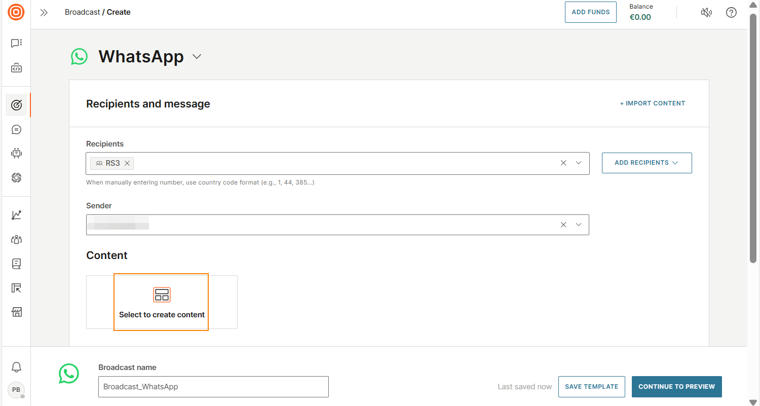 Create the message content