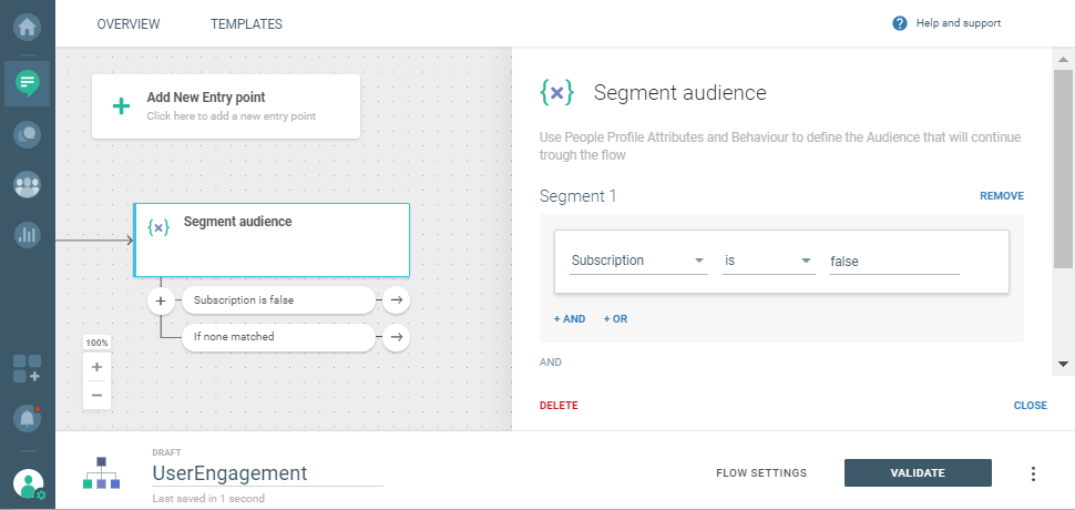 audience segments on communication platform