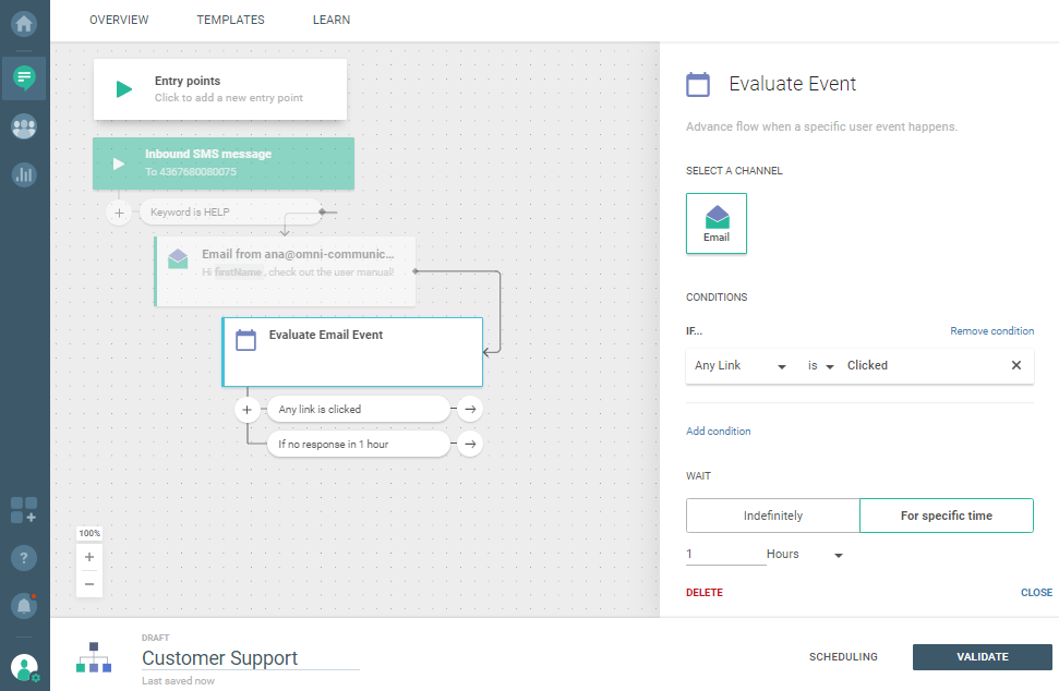 Flow use case - Automate and Optimize Your Customer Support - evaluate email event