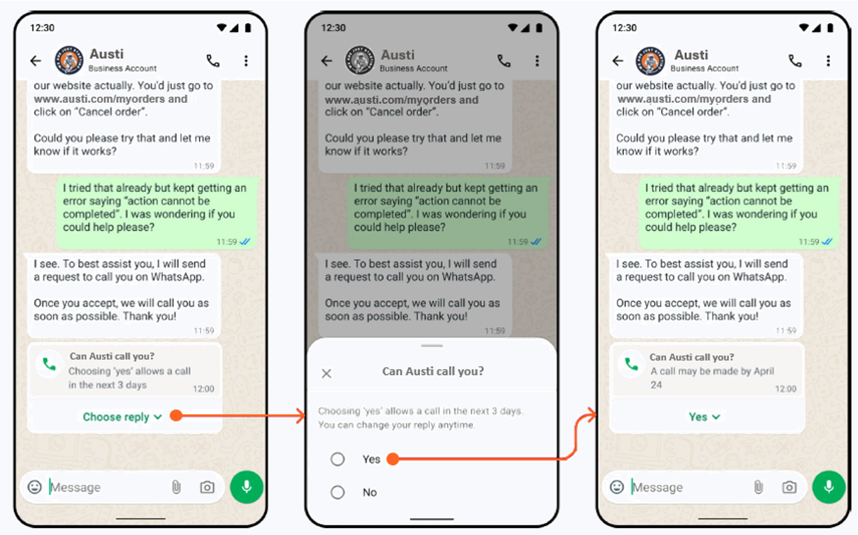WhatsApp Business Calling - Call permission rules