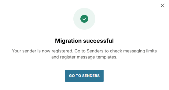 WhatsApp - Migration successful