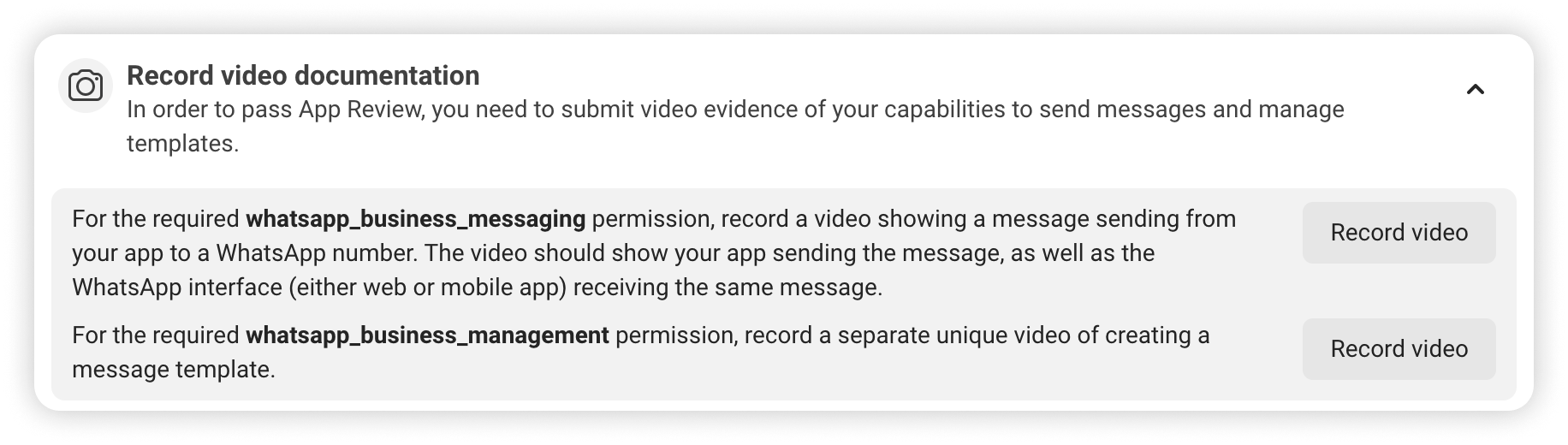 WhatsApp - Record video