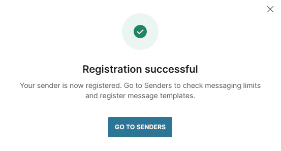 WhatsApp - Registration successful