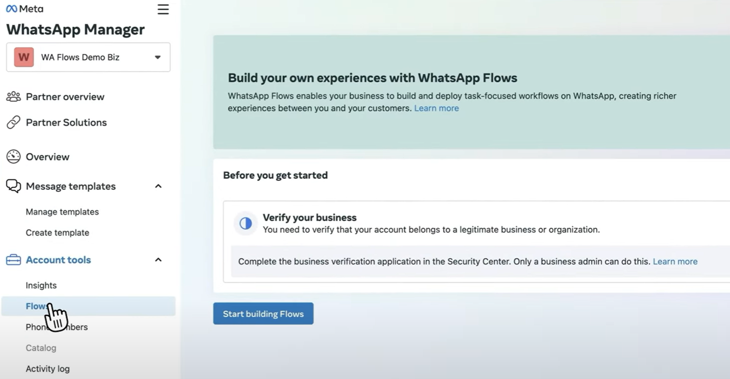 WhatsApp - Build Flows