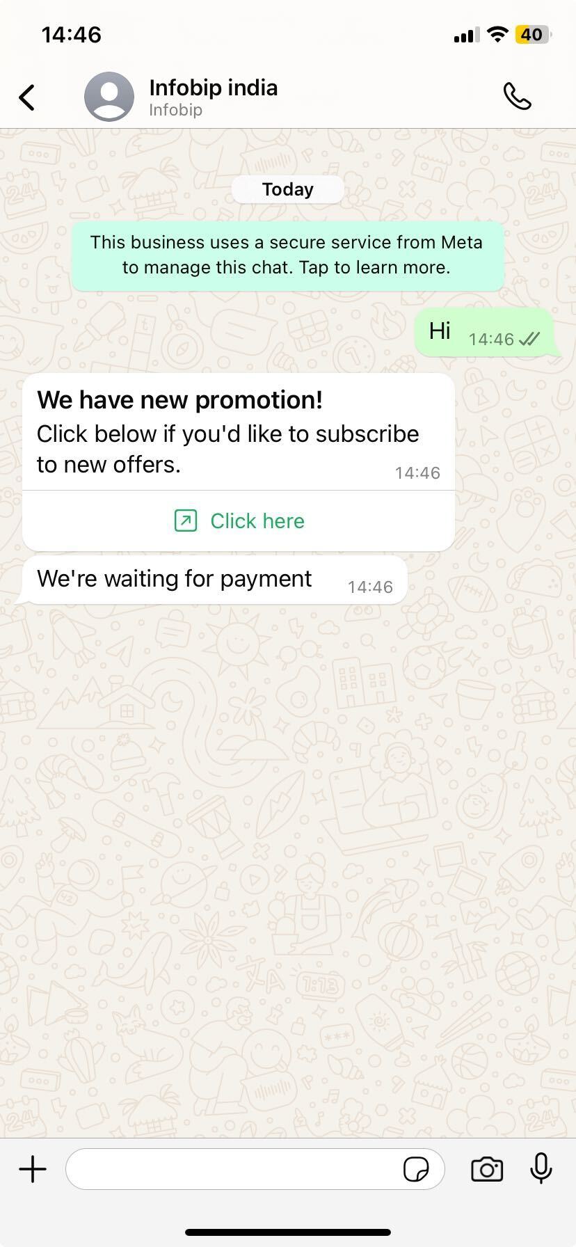 WhatsApp CTA URL button example