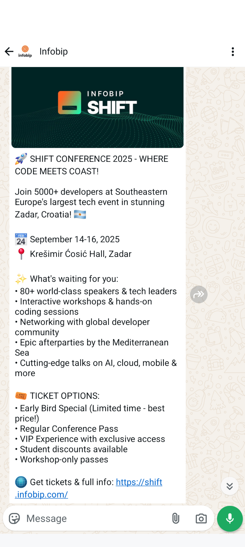 MCP - WhatsApp message