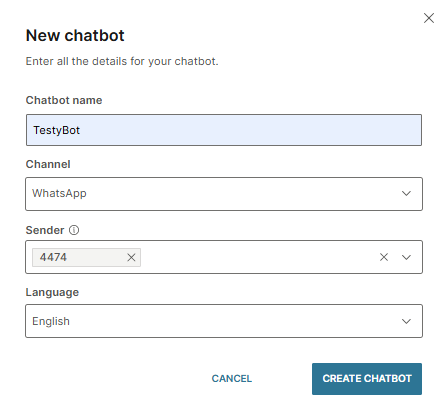 WhatsApp - New chatbot