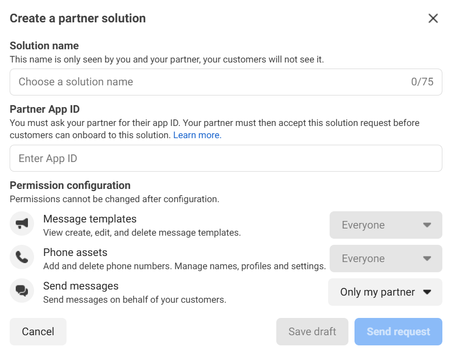 WhatsApp - Create partner solution