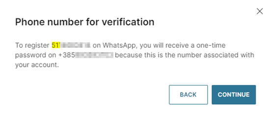 WhatsApp - Voice number - Notification