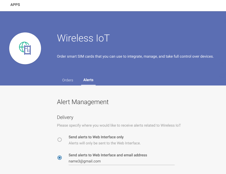 Alert management with wireless IoT